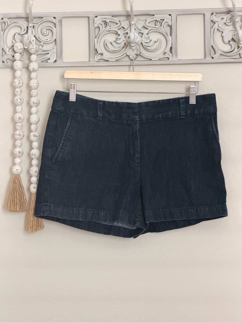 LOFT Outlet Dark Wash Denim Trouser Shorts Size 8